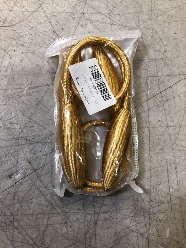 Photo 2 of AINAAN 2 Pack Curtain Tiebacks,Random Modeling Drapery Tie Backs,Decorative Rope Holdbacks/Holder for Window Blackout and Sheer Panels, 2019, Gold 2019 Gold