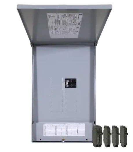 Photo 1 of 125 Amp 12-Space 24-Circuit Main Breaker Outdoor Load Center and Breaker Kit
