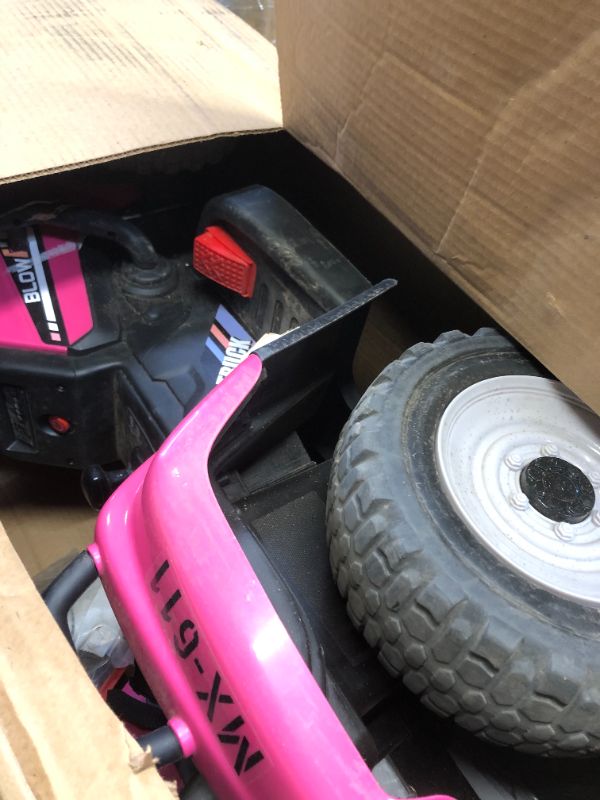 Photo 2 of Costzon Ride on Tractor w/Trailer, 12V Battery Powered Electric Vehicle Toy w/Remote Control, 3-Gear-Shift Ground Loader, Treaded Tires, USB, LED Lights, Audio, Safety Belt, Kids Ride on Car (Pink)