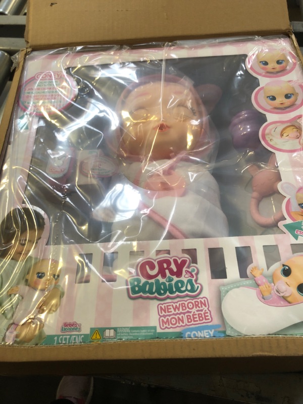 Photo 2 of Cry Babies Newborn Coney - Interactive Baby Doll with 20+ Baby Sounds, Girls & Kids Age 18M and Up