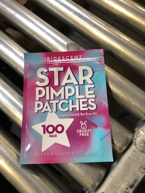 Photo 2 of  KEYCONCEPTS 100 Star Pimple Patches , Pimple Patches Stars - Hydrocolloid Star Patches for Pimples with Tea Tree Oil