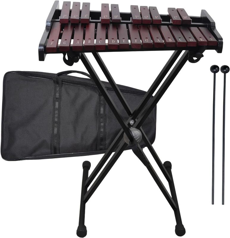 Photo 1 of 25 Note Wooden Xylophone with Stand - Professional Percussion Instrument for Adults
