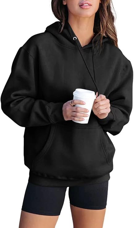 Photo 1 of  2XL Shaeueak Women's Pullover Hoodies Tops Drastring Casual Trendy Long Sleeve Sweatshirts With Pocket