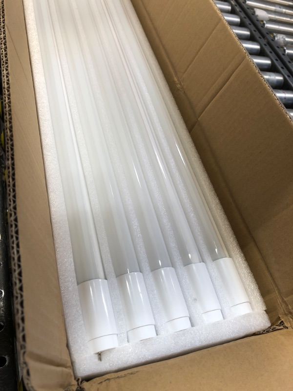 Photo 4 of 20 Pack 4FT LED T8 Hybrid Type A+B Light Tube, 18W, Plug & Play or Ballast Bypass, Single-Ended OR Double-Ended, 5000K, 2400lm, Frosted Cover, T8 T10 T12 for G13, , 120-277V, UL Listed 4 Ft | 5000k