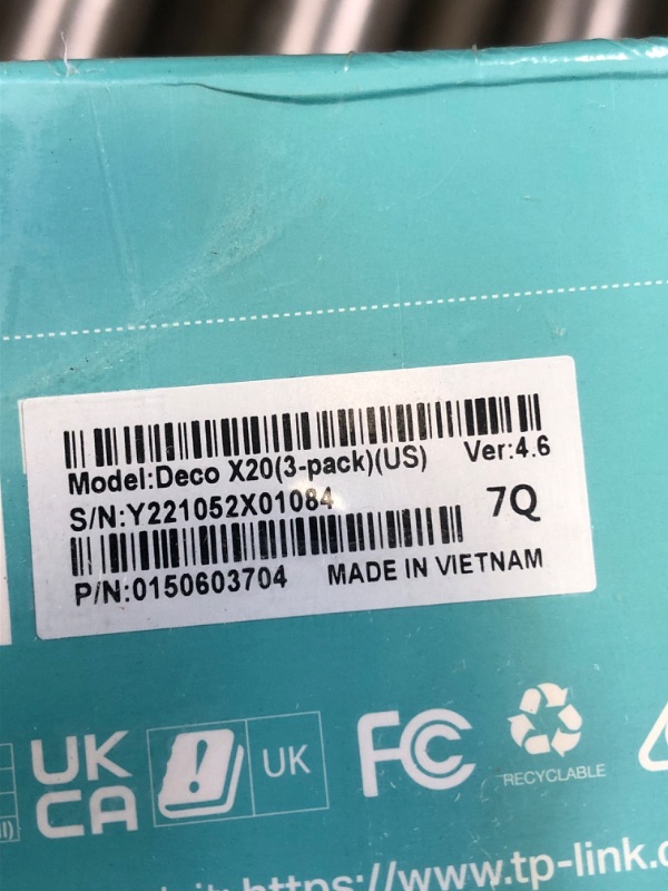 Photo 2 of TP-Link Deco WiFi 6 Mesh System(Deco X20) - Covers up to 5800 Sq.Ft. , Replaces Wireless Routers and Extenders(3-Pack, 6 Ethernet Ports in total, supports Wired Ethernet Backhaul) WiFi 6 Mesh, 3-pack