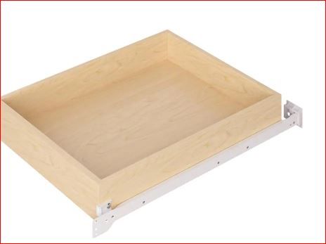 Photo 1 of 14 in. W x 3.5 in. H Cabinet Roll-Out Tray Kit in Natural Maple
