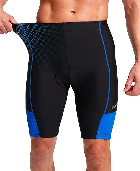 Photo 1 of Bikewa Men's Bike Shorts 3D Padded Cycling Road Biking Mountain Riding Biker Bicycle UPF 50+ Cycle Shorts Zipper Pockets XL