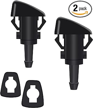 Photo 1 of 2 PCS Front Windshield Washer Nozzles,Windshield Nozzle Sprayer Compatible with Chrysler,Dodge,Jeep,Ram,Replaces OEM:#4805742AB/5113049AA/5303834AB/5116079AA/5303833AA/55077460AA,Spray Jet Kit(2pcs#1)