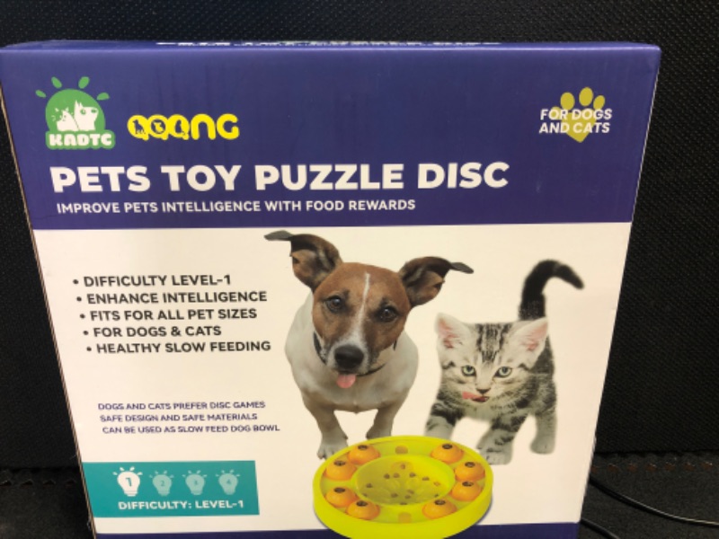 Photo 2 of KADTC Puzzles Toy Used for Both Cats Dogs,Cat Brain Toys Kitten Mental Stimulation Kitty Mentally Stimulating Puzzle Feeder Best Interactive Indoor Treat Dispenser Food Dispensing Bowl Smart Game LEVEL-1 Cat treat puzzle A