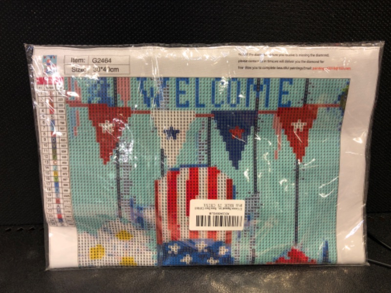 Photo 1 of 4Th of July Diamond Painting Kits for Adults-USA Flag Full Round Drill Gnome Crystal Rhinestone Embroidery Pictures Arts Paint by Number Kits Diamond Art Kits for Home Wall Decor 11.8x15.7in