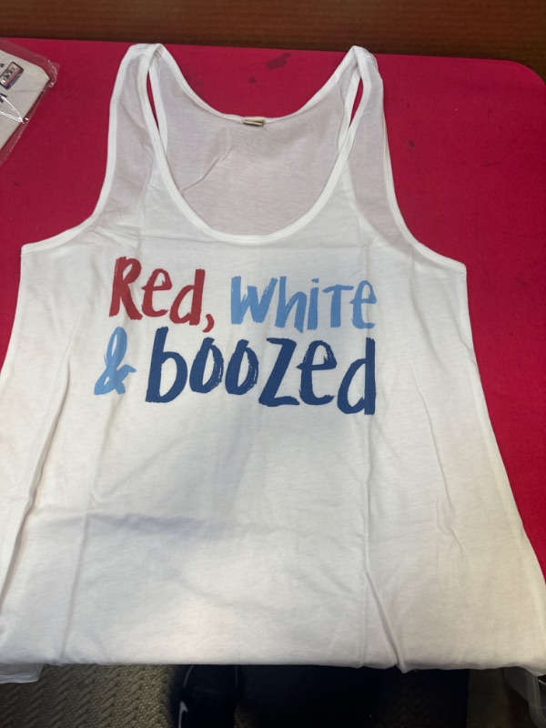 Photo 1 of  LARGE 4th of July USA American Drinking Party Tank Top