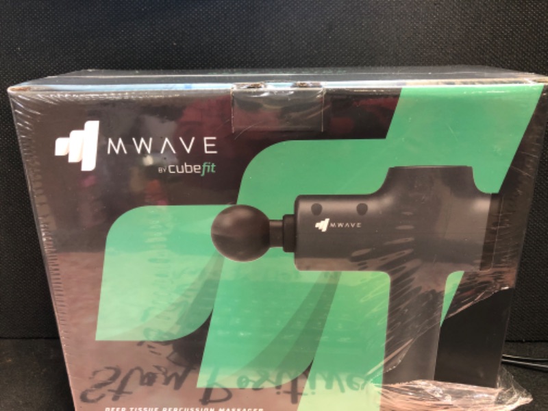 Photo 2 of CubeFit Wave Massage Gun Deep Tissue - Quiet Handheld Percussion Massager for Muscles, Athletes, Neck, and Back Pain Relief - Lightweight, Ergonomic, and Slip-Resistant