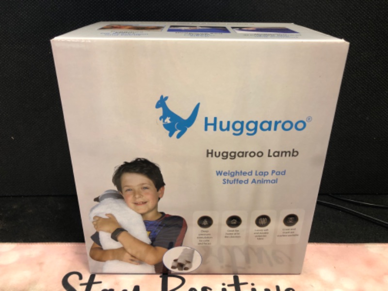 Photo 2 of Huggaroo Weighted Lap Pad Lamb- Sensory Stuffed Animals - 3.6 lb Large 29 x 8 in for Anxiety and Autism Comfort – Stocking Stuffer