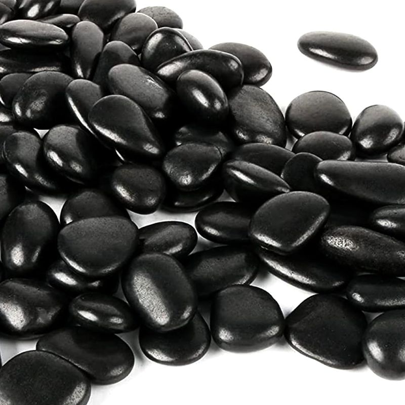 Photo 1 of 5 Pounds River Rocks for Plants,0.4" - 0.6" Black Stones for Garden Landscaping,Aquarium Rocks Black,Landscaping Rocks for Fish Tank,Black Pebbles for Plants, River Rocks for Vases, Garden, Aquarium
