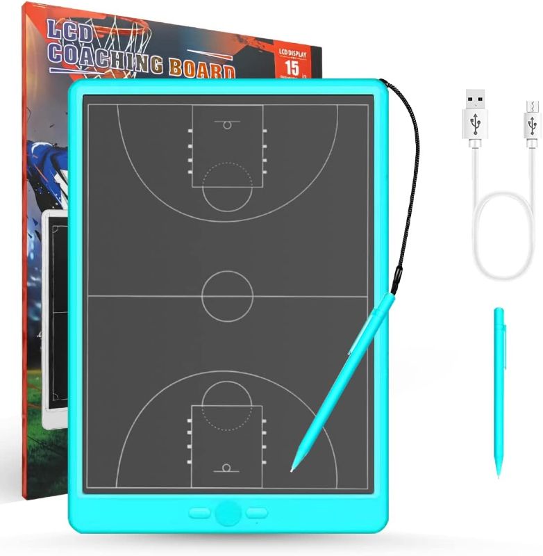 Photo 1 of Mom&myaboys 15 Inch Electronic Strategy Tactical Training Mark Board,Basketball Coaching Board/Equipment,Basketball Coach Board Gifts for Basketball Lover,Basketball Coaching Accessories
