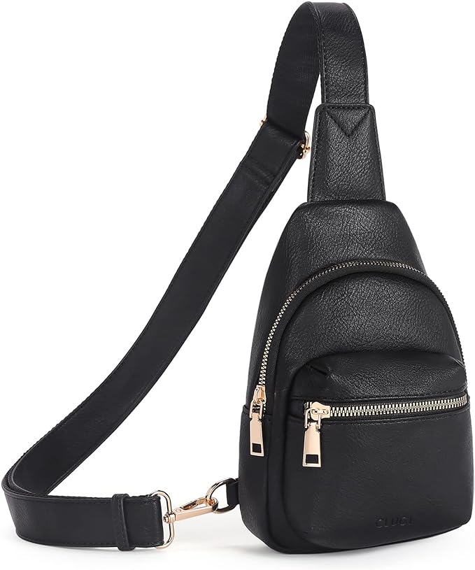 Photo 1 of CLUCI Small Sling Bag for Women,Vegan Leather Fanny Pack Crossbody Bags for Women,Chest Bag With Guitar Strap
