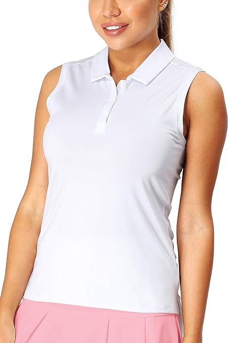 Photo 1 of icyzone Women's Golf Sleeveless Polo Shirts Tennis Tank Tops Athletic T-Shirts -- Size Large 
