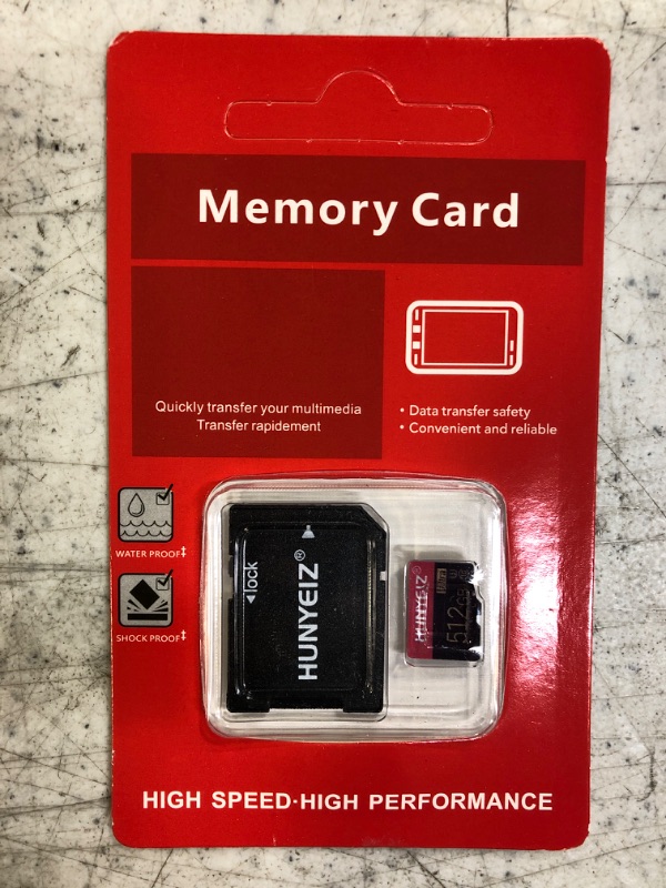 Photo 2 of 512GB Micro SD Card Waterproof High Speed Memory Card for Smartphone,Camera,Dash Cam,Tablet and Drone

