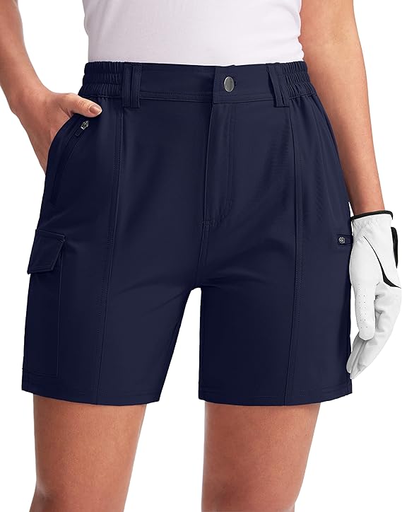 Photo 1 of G Gradual Women's Hiking Golf Cargo Shorts 5" with 7 Pockets Quick Dry Light Weight Outdoor Summer Shorts for Women -- Size 2XL
