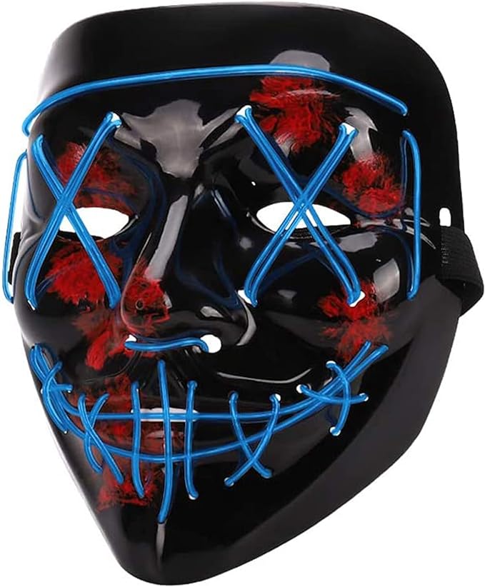 Photo 1 of ELIATER Halloween Mask LED Light up Mask for Festivals, Masquerade Parties, Carnival
