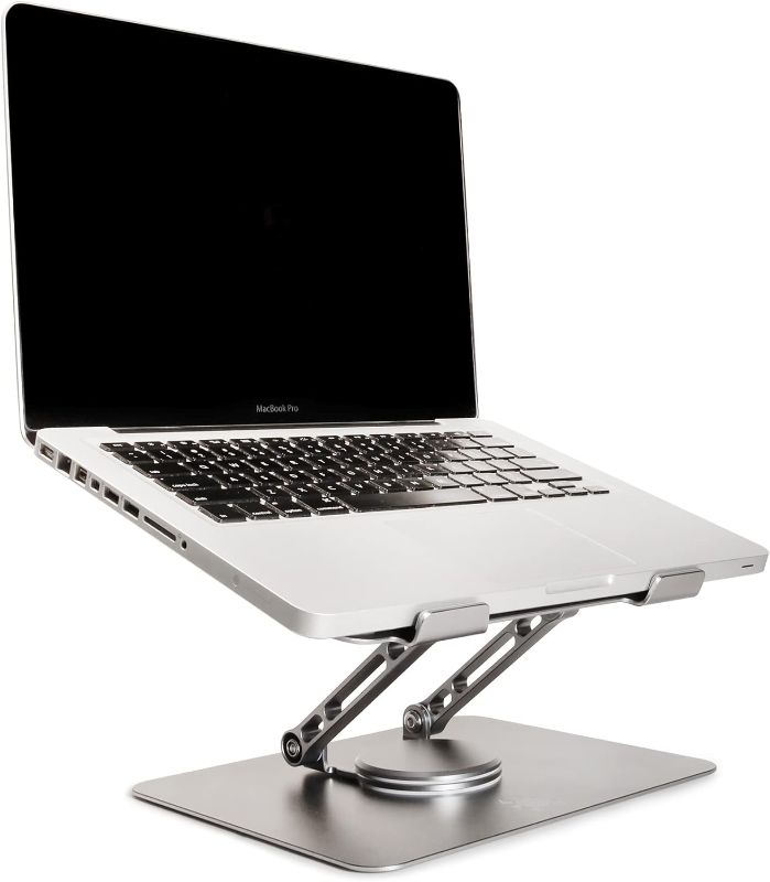 Photo 1 of BugWare 360° Rotating Laptop Stand, Foldable & Portable, Height & Angle Adjustable, Supports All Laptop/Tablet Sizes up to 16 Inches, Ergonomic and Easy to Store.
