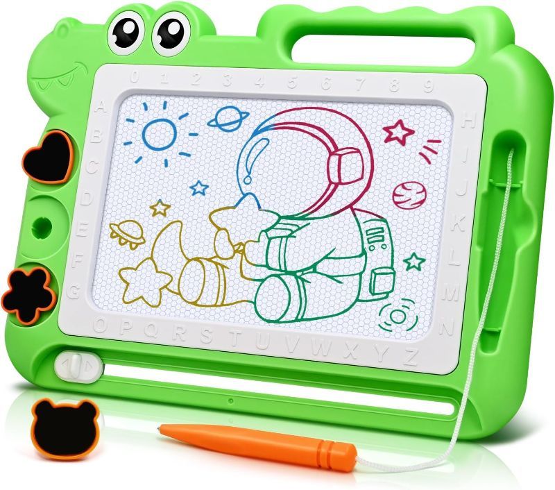 Photo 1 of AiTuiTui Magnetic Drawing Board Toddler Toys Gift for 2 3 Year Old Girls Boys, Sketch Writing Doodle Pad Toddlers Age 2-4 Travel Games, Educational Learning Kids Toys for Birthday (Green)
