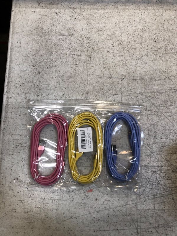 Photo 2 of [Apple MFi Certified] iPhone Charger 3Pack 10FT Lightning Cable Fast Charging iPhone Charger Cord Compatible with iPhone 14 13 12 11 Pro Max XR XS X 8 7 6 Plus SE and More - Colorful
