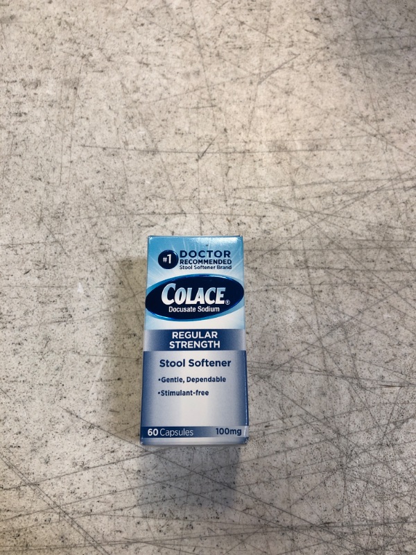 Photo 2 of Colace Regular Strength Stool Softener 100 mg Capsules 60 Count Docusate Sodium Stool Softener for Gentle Dependable Relief 60 Count (Pack of 1)