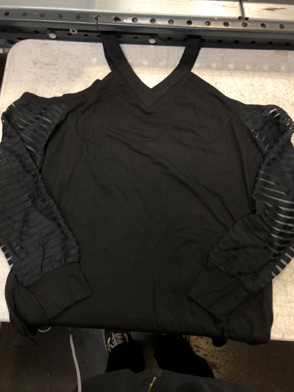 Photo 1 of Black Open Shoulder Long Sleeve Large 