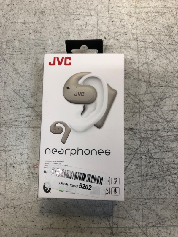 Photo 3 of JVC Nearphones Open Ear True Wireless Headphones with 16mm Large Drivers for Powerful Sound, Single Ear use, and Long Battery Life (up to 17 Hours) - HANP35TW (White) White Open-Ear Open Ear True Wireless