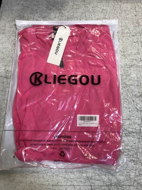 Photo 1 of KLIEGOU Men's T-Shirts - Premium Cotton Crew Neck Tees 2168 Pastel Red M