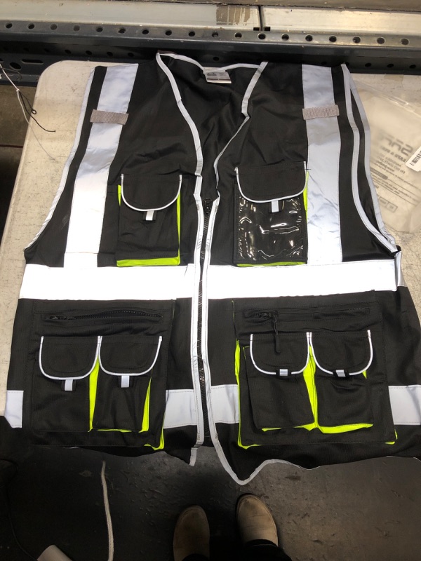 Photo 1 of Black Reflective Work Vest Large 