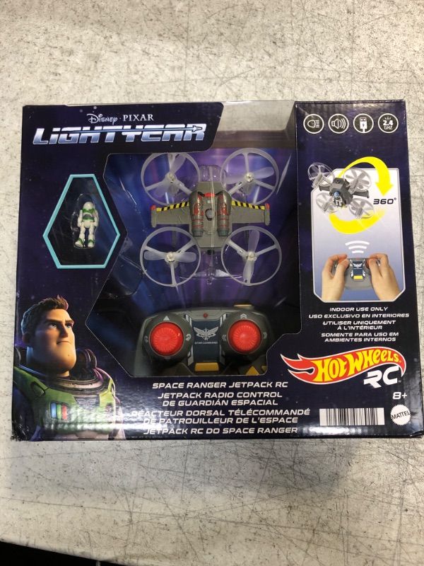 Photo 2 of Hot Wheels Rc Space Ranger Jetpack & Buzz Lightyear Figure, Remote-Control Flying Ship From Disney and Pixar Movie Lightyear