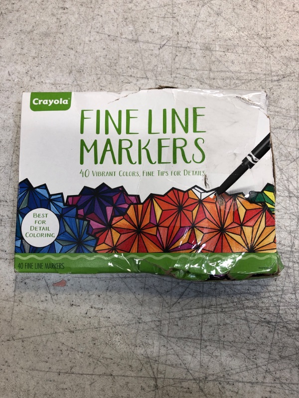 Photo 2 of Crayola Fine Line Markers For Adults 40 Count, Fine Line Markers for Adult Coloring Books, Back to School Markers [Amazon Exclusive]
