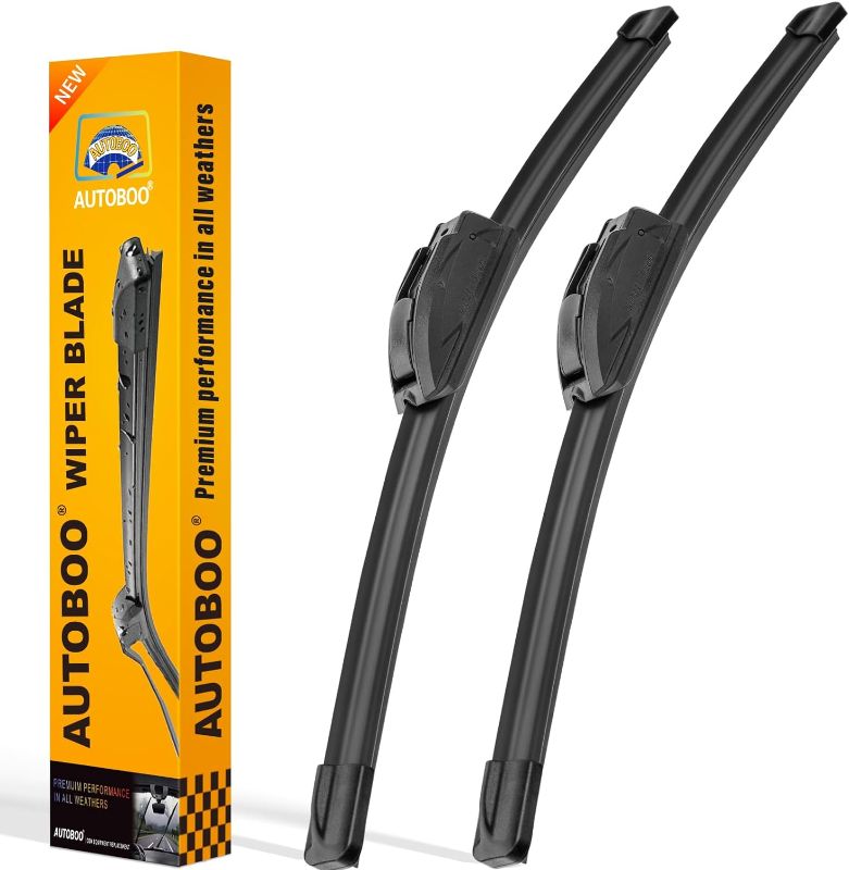 Photo 1 of AUTOBOO OEM Quality 26" + 14" Premium All-Seasons Durable Stable And Quiet Windshield Wiper Blades Pack of 2 (pair for front windshield)
