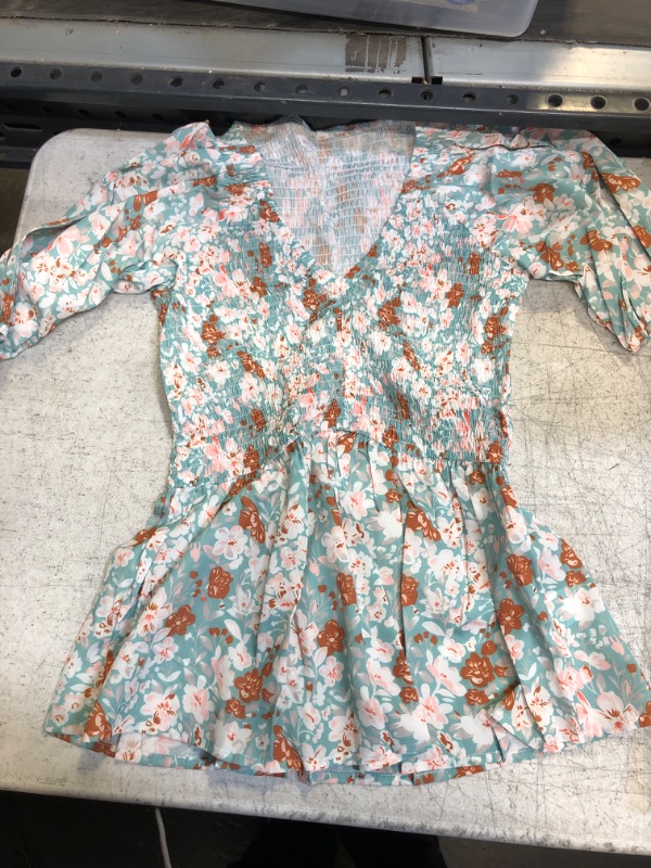 Photo 1 of Blue Floral Shirt Medium 