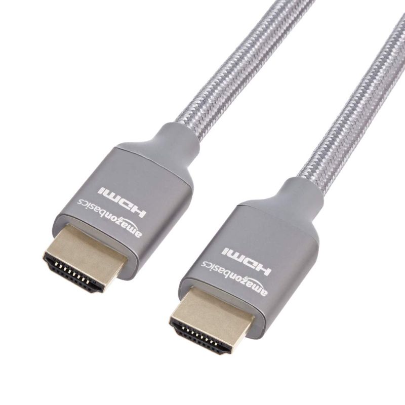 Photo 1 of Amazon Basics High-Speed HDMI Cable (48Gbps, 8K/60Hz ) - 6 Feet, Dark Gray 1 Dark Gray 6 Feet