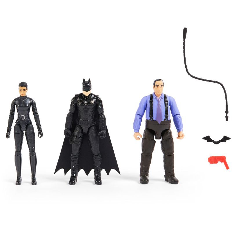 Photo 1 of DC Comics, Batman 3-Pack with Exclusive 4” Batman, Selina Kyle, The Penguin Action Figures, 3 Accessories, Batman Movie Kids Toys (Amazon Exclusive) Figures 3-pack