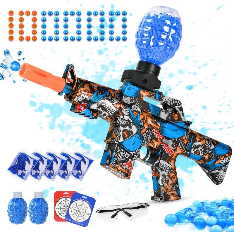 Photo 1 of Gel Ball Blaster Gun Electric, Kids Toy Guns Gel Gun Splatter Ball Gun Orby Gun, Water Bead Gun Jell Blasters Gill Blaster Gun, Gelly Ball Blaster Gun for Kids Gift Ages 6+
