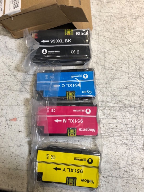 Photo 2 of Acaves 950XL 951XL Combo Pack High Yield Replacment for HP 950 951 Ink Cartridges Work with HP OfficeJet Pro 8100 8110 8600 8610 8615 8616 8620 8625 8630 8640 8660 Printers, 4 Pack