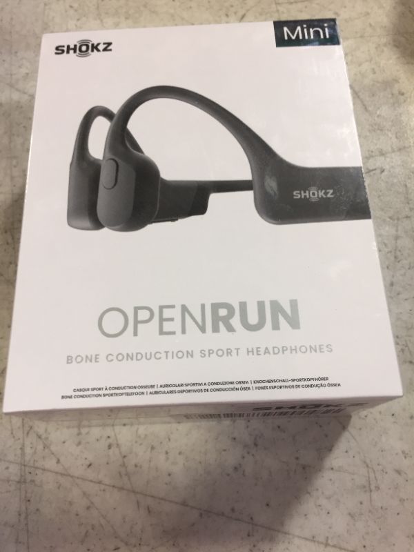 Photo 2 of SHOKZ OpenRun (AfterShokz Aeropex) - Open-Ear Bluetooth Bone Conduction Sport Headphones - Sweat Resistant Wireless Earphones for Workouts and Running - Built-in Mic, with Headband
