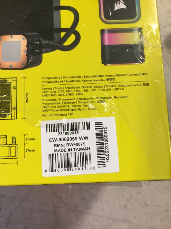 Photo 3 of Corsair iCUE H115i RGB Elite Liquid CPU Cooler (16 Dynamic RGB LEDs, 140mm AF Elite Series FDB Fans, 280mm Radiator, iCUE Software Compatible, LGA 1700, 1200, 115X, 2066, and AM4 Sockets) Black 280mm Radiator ELITE Cooler