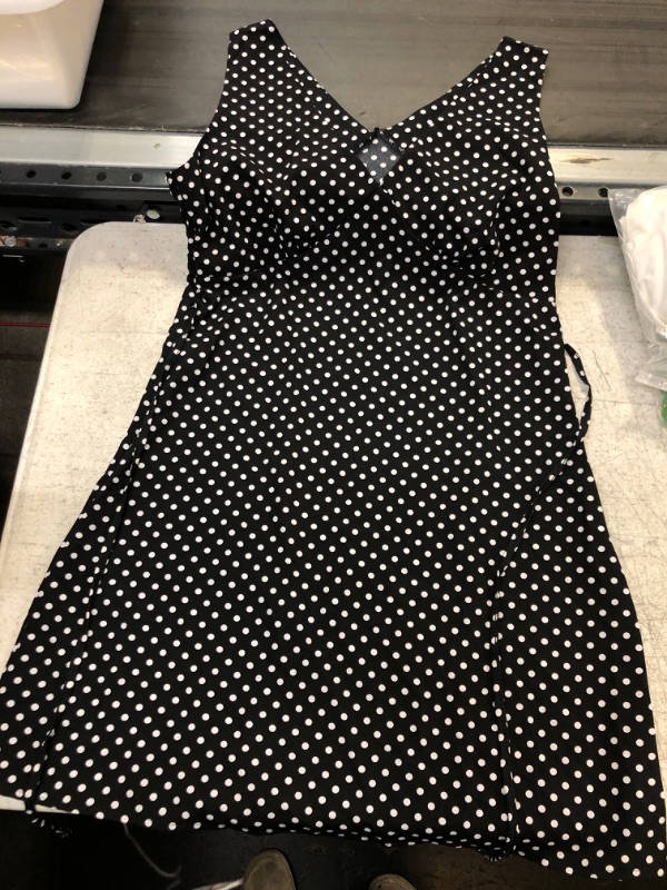 Photo 1 of Black And White Polka Dot Mini Dress Large 
