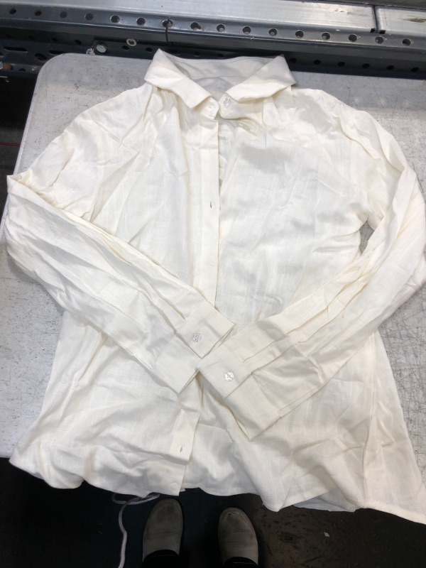 Photo 1 of Cream Button Down Long Sleeve Medium 