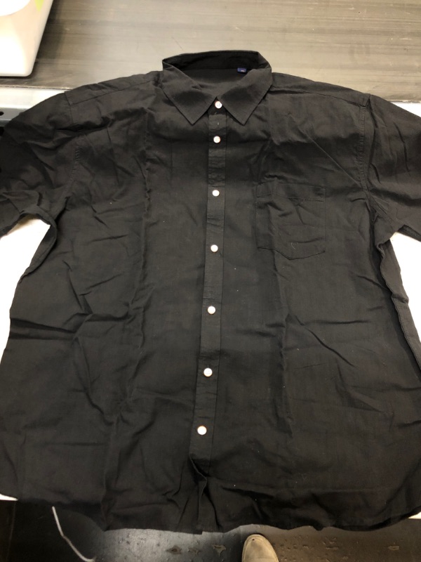 Photo 1 of Black Shirt Sleeve Button Up Shirt 2XL