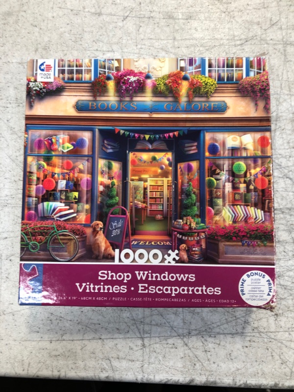 Photo 3 of Ceaco - Shop Windows - Books Galore - 1000 Piece Jigsaw Puzzle