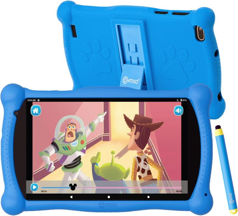 Photo 1 of Contixo Kids Tablet V10, 7-inch HD, Ages 3-7, Toddler Tablet with Camera, Parental Control -16GB, WiFi, Learning Tablet for Children with Teacher's Approved Apps, Kid-Proof Case & Stylus, Blue
