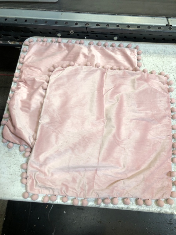 Photo 1 of 2PCS Dusty Pink Pillow Covers 16x16"