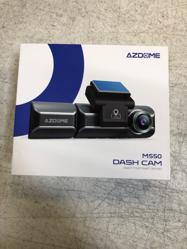 Photo 3 of AZDOME M550 Pro 3 Channel 4K Dash Cam, 4K+1080P Front and Rear, 1440P+1440P+1080P Three Way Triple Car Camera, Built-in 5GHz WiFi GPS, 64GB Card Included, IR Night Vision, Capacitor, 24H Parking Mode
