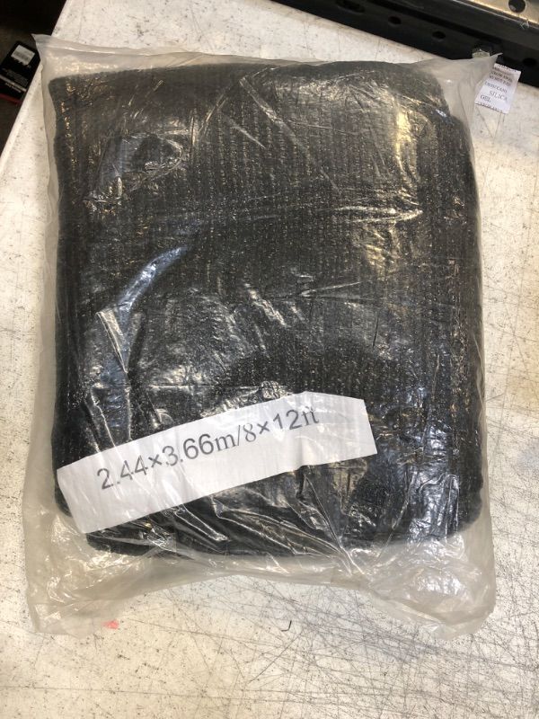 Photo 1 of 40% 8 ft X 12 ft Black Shade Cloth Taped Edge with Grommets for Outdoor Plant Cover Patio Tomatoes Barn Kennel Greenhouse
